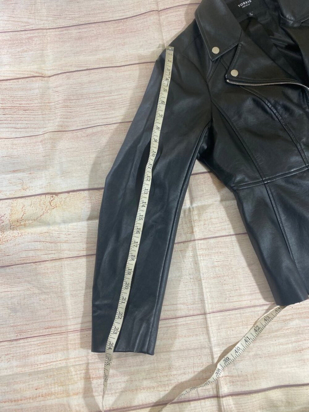Torrid Women's Black Faux Leather Full Zip Jacket - 0 (Medium) - Picture 9 of 13